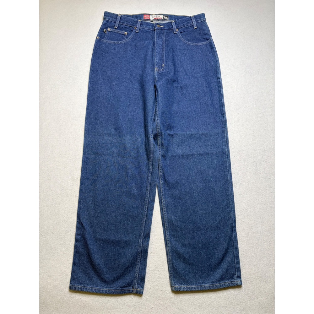 Bugle Boy Jeans Mens 34 Indigo‎ 7M Millennium Series Looser Baggy 90s Vtg NWT